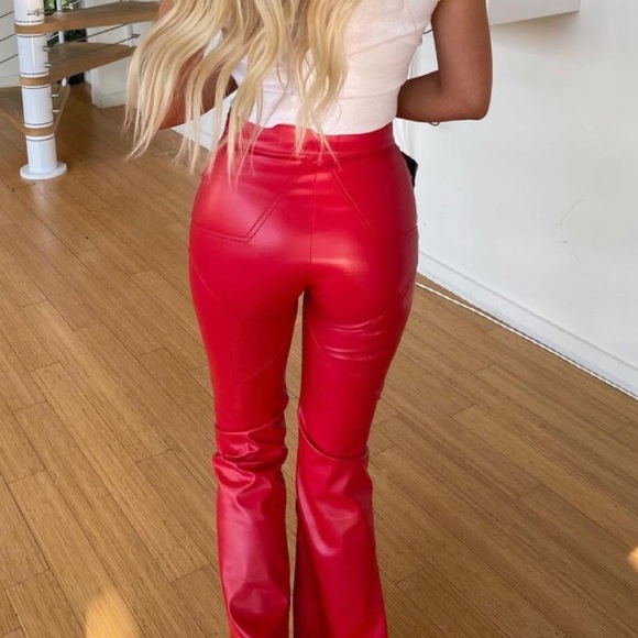 Revice Denim Venus Flares, Mars Red size 24 NWT - Picture 3 of 5